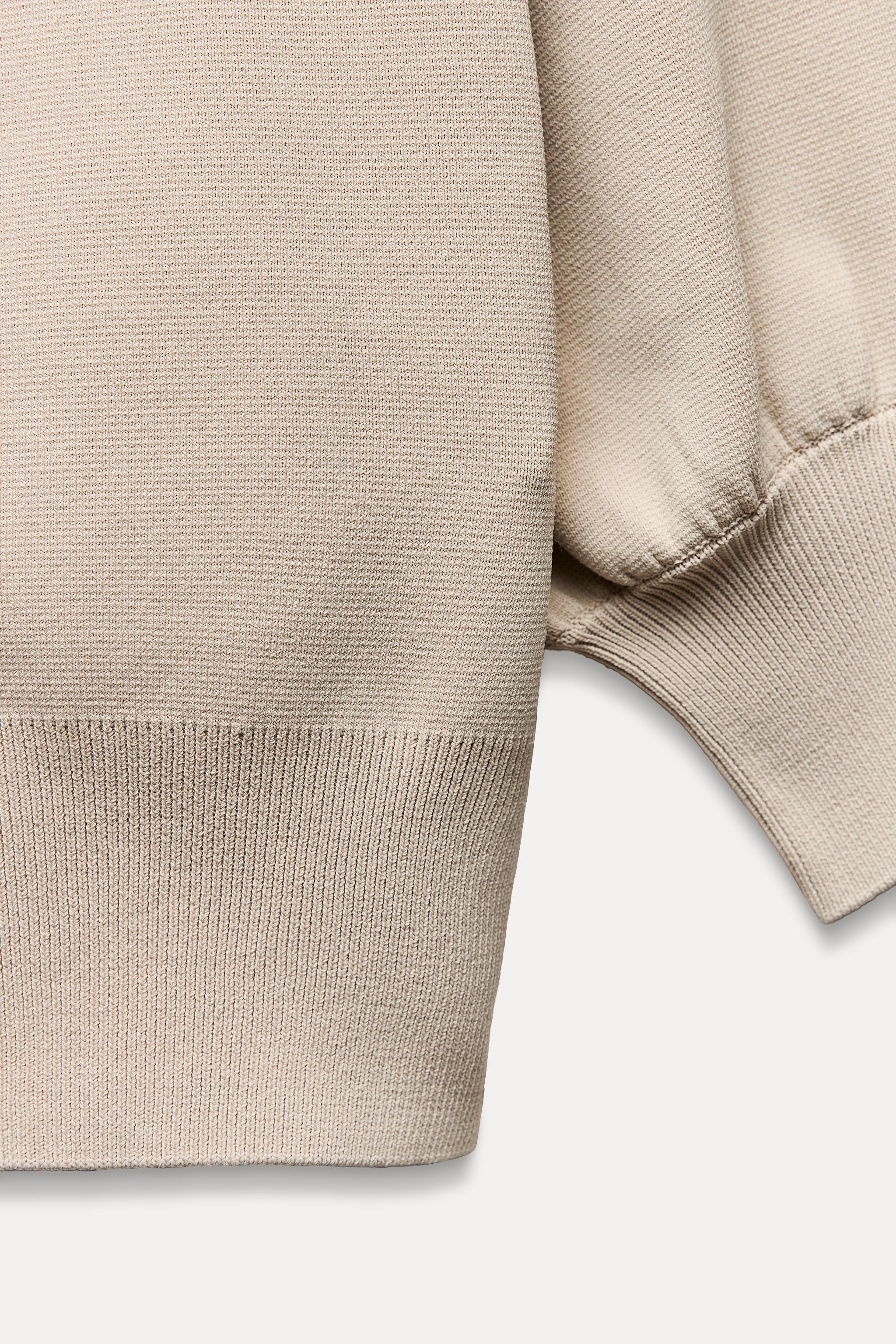 PLAIN KNIT FLOWER BUTTON CARDIGAN - Beige | ZARA United States PLAIN KNIT FLOWER BUTTON CARDIGAN - Beige | ZARA United States