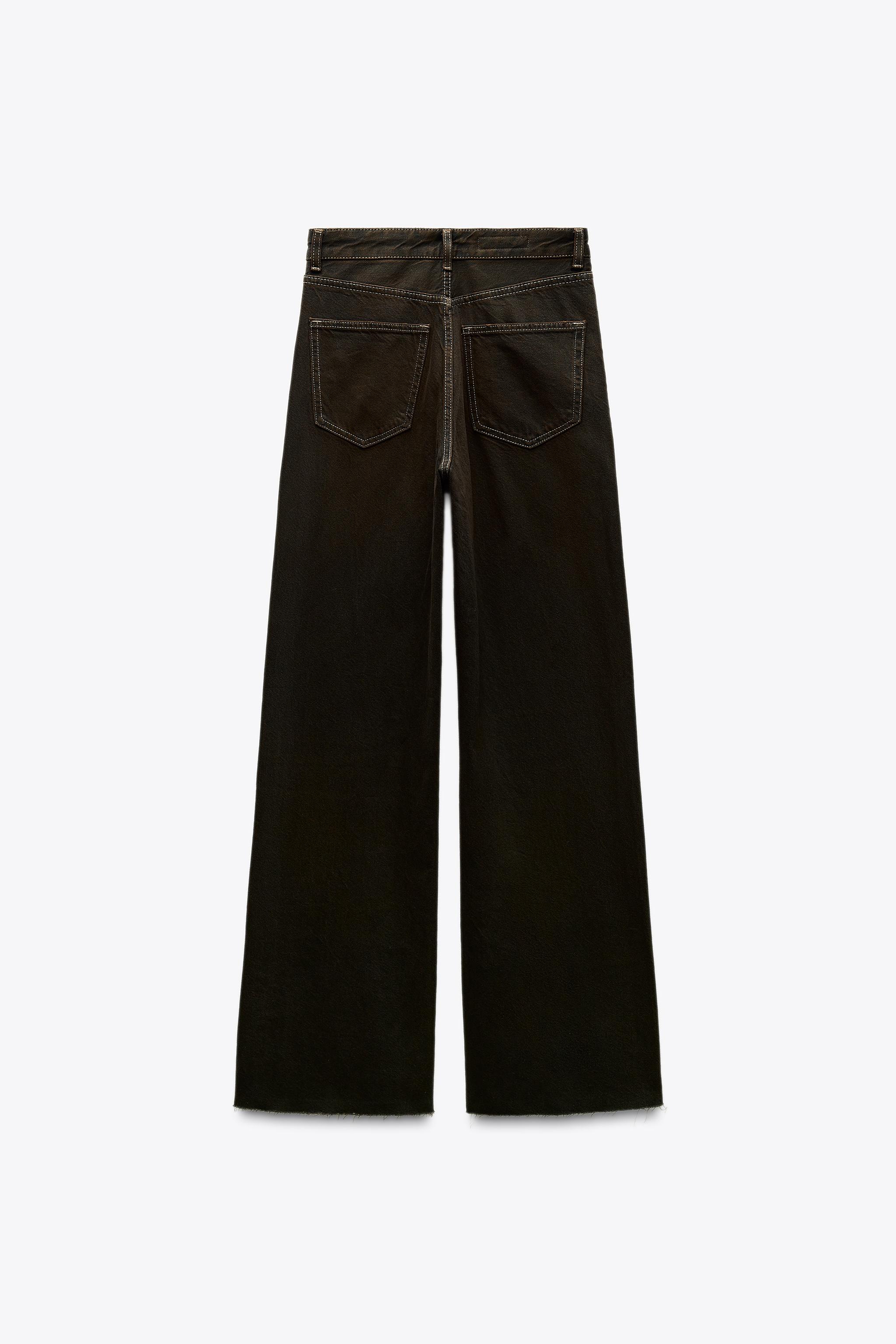 TRF HIGH-RISE WIDE-LEG“ DŽINSAI - Šokolado | ZARA Lietuva