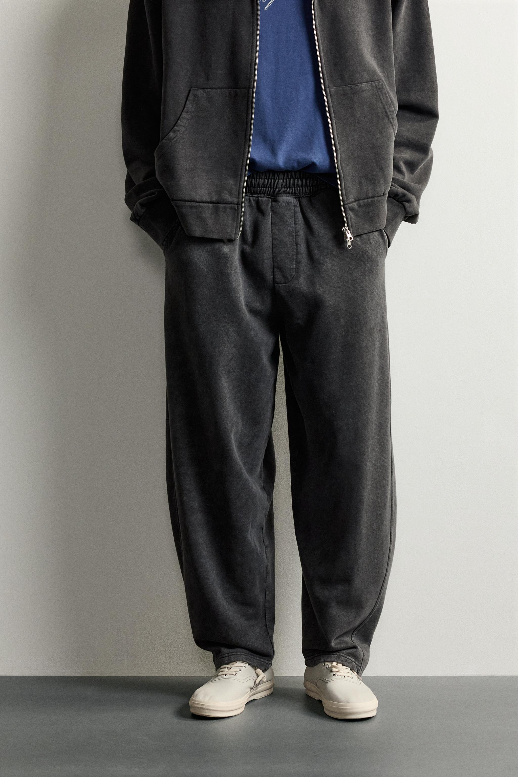 BASIC BALLOON-FIT JOGGERS — Dark anthracite