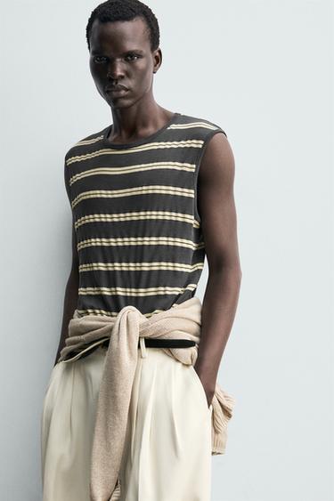 STRIPED JACQUARD TANK TOP - striped by Zara - Image 4