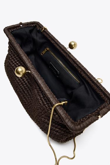 WOVEN CLUTCH - Brown by Zara - Image 5