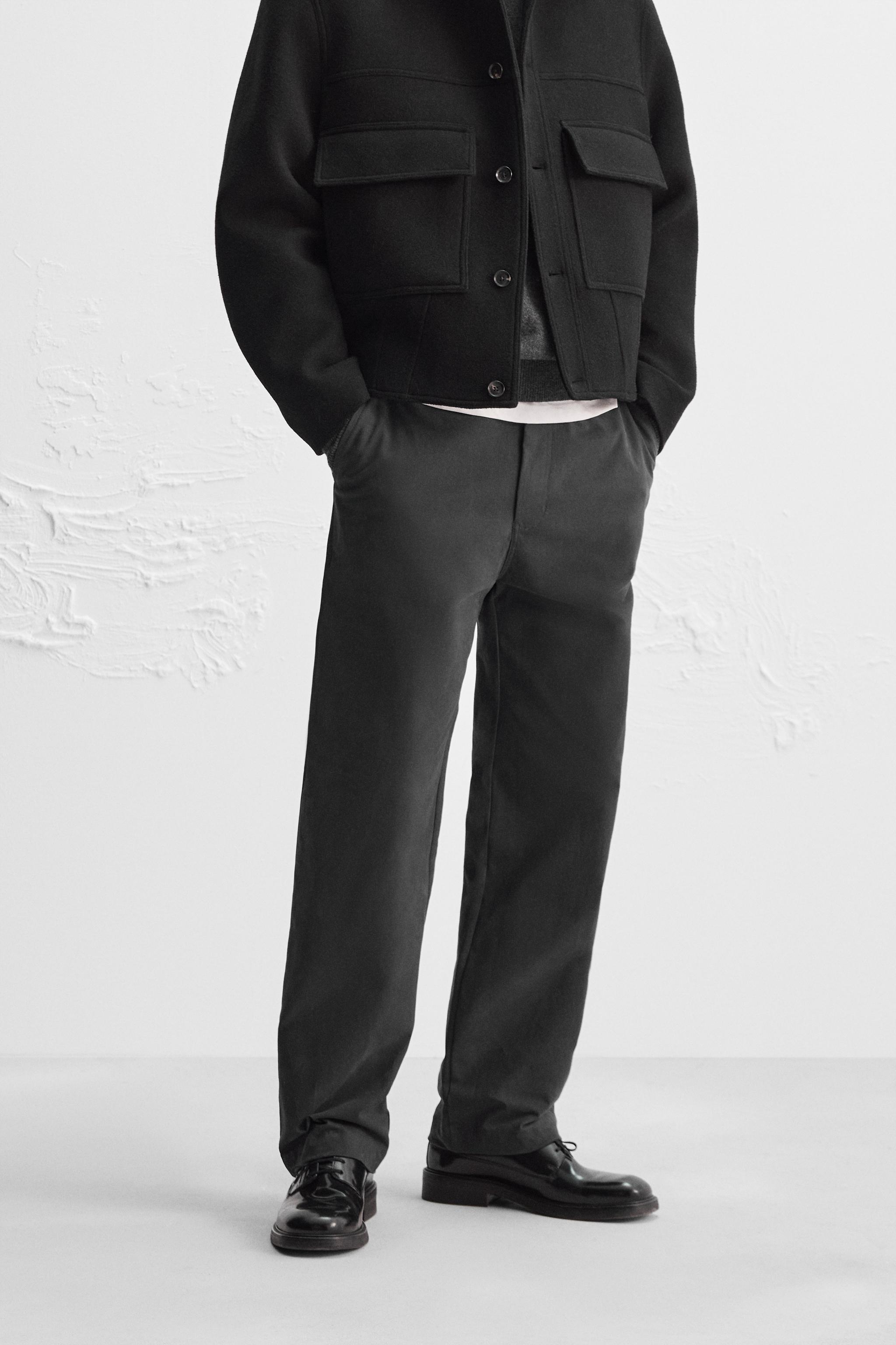 安心★関税込み★ZARA★STRAIGHT SOFT TROUSERS SOFT STRAIGHT-LEG TROUSERS - Anthracite grey | ZARA Australia