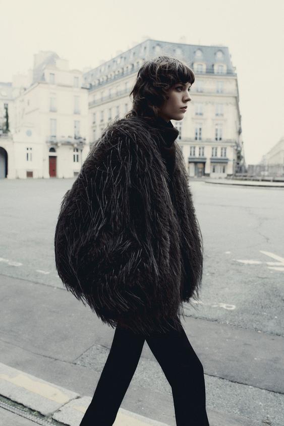 Limited Edition Zara Grey Fur Jacket Limited Edition Zara Fur