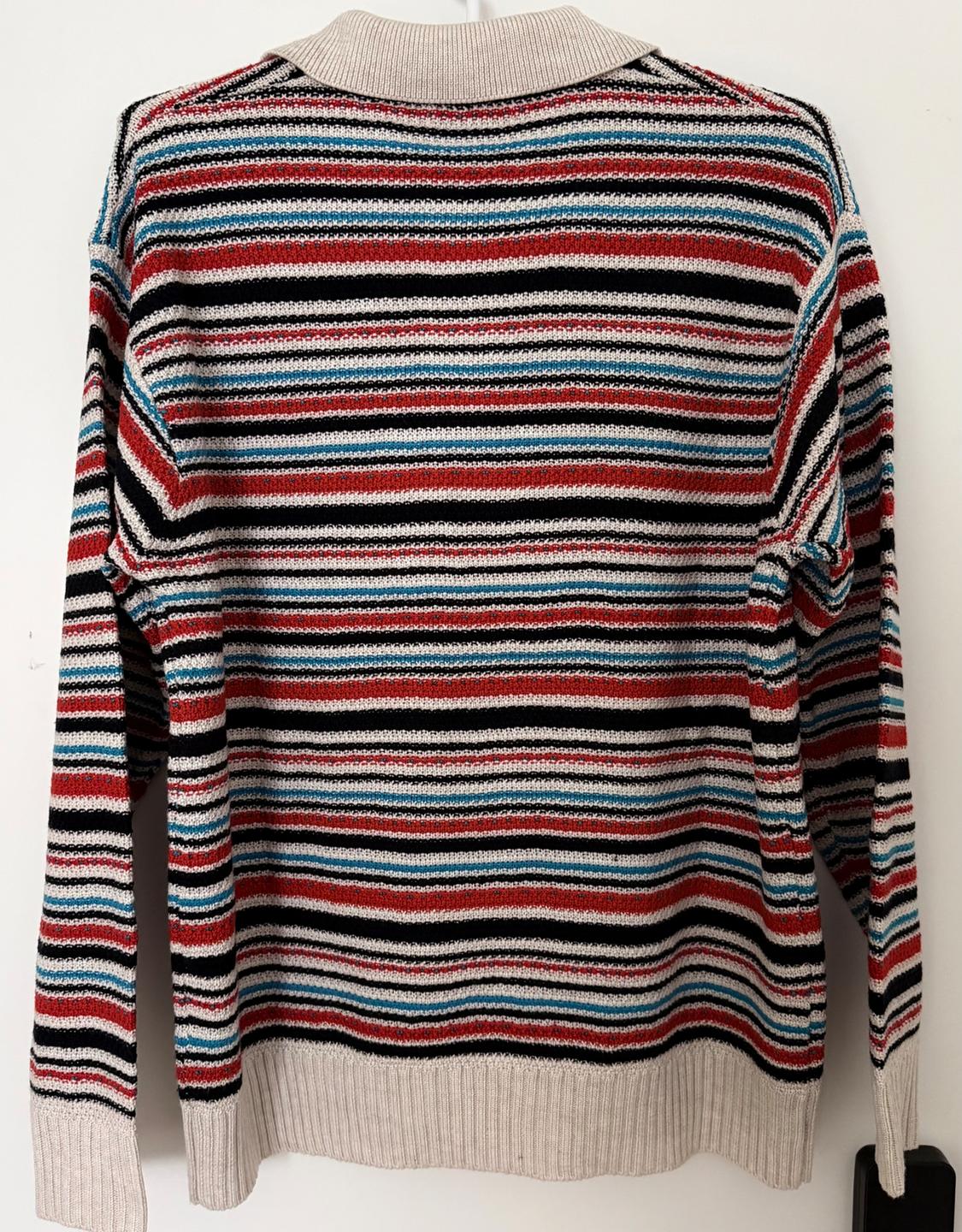 STRIPED KNIT POLO SHIRT - Image 4