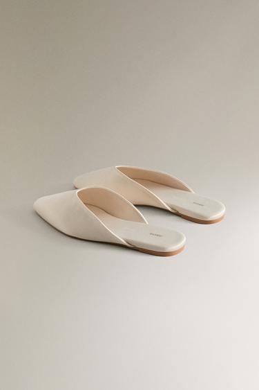 MULES SATIN - Blanc écru de Zara - Image 4