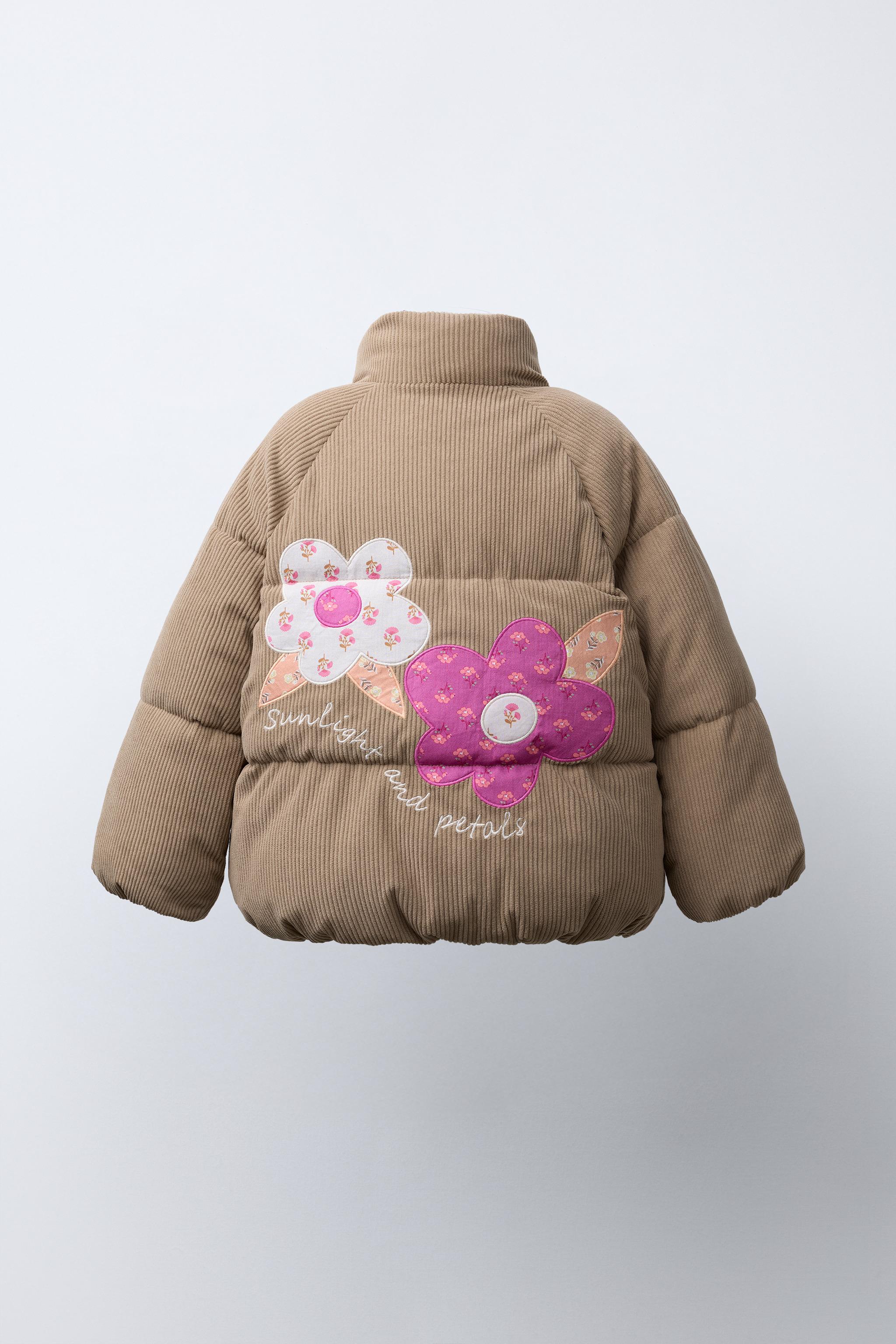 CORDUROY PATCHWORK PUFFER JACKET - taupe brown | ZARA United States