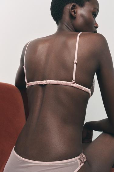 CULOTTE TULLE BRODERIES FLEURIES - Rose pastel de Zara - Image 2