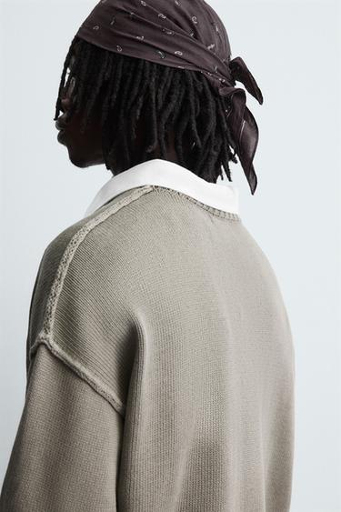 WASHED PRINT SWEATER - Grey by Zara - Image 6