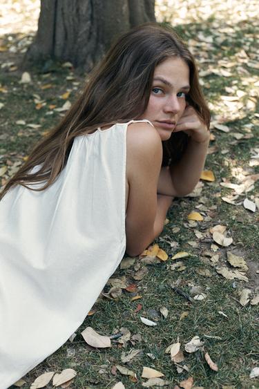 LIMITED EDITION COMBINATION COTTON DRESS - White by Zara - Image 1