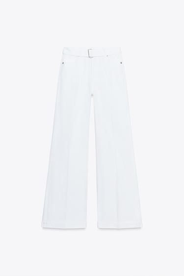 JEAN Z1975 WIDE LEG TAILLE HAUTE CEINTURE - Blanc de Zara - Image 7