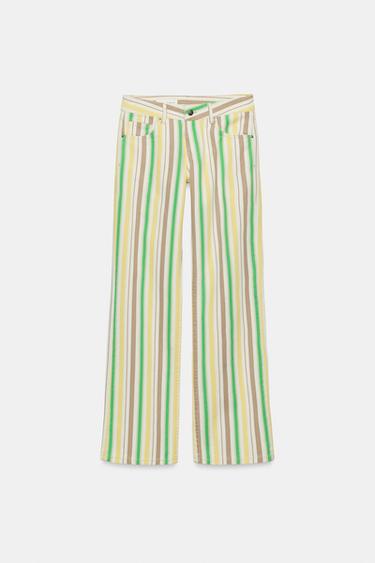 JEAN TRF WIDE LEG TAILLE BASSE À RAYURES - rayures de Zara - Image 3