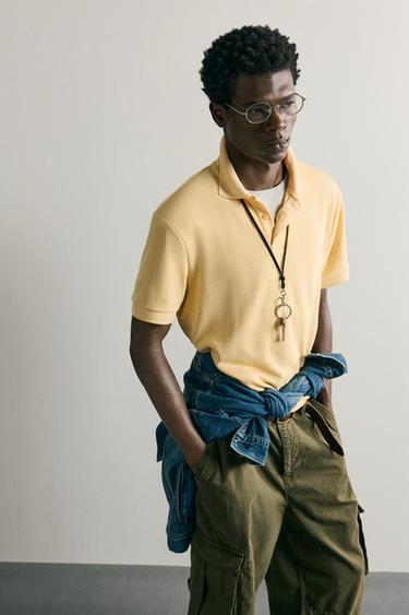 Zara TRIIBULINE ŽAKAARKOES POLOSÄRK - Yellow
