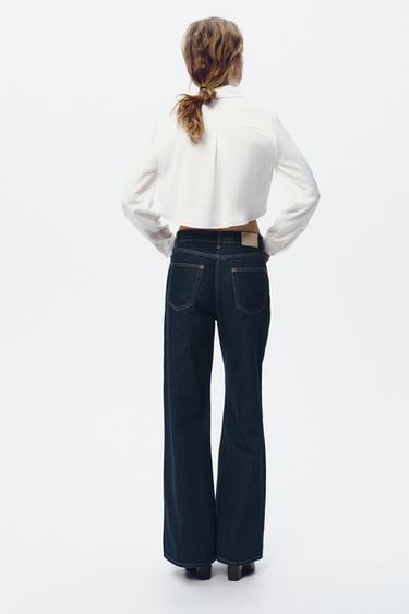 CHEMISE COURTE EN SATIN - Blanc de Zara - Image 3