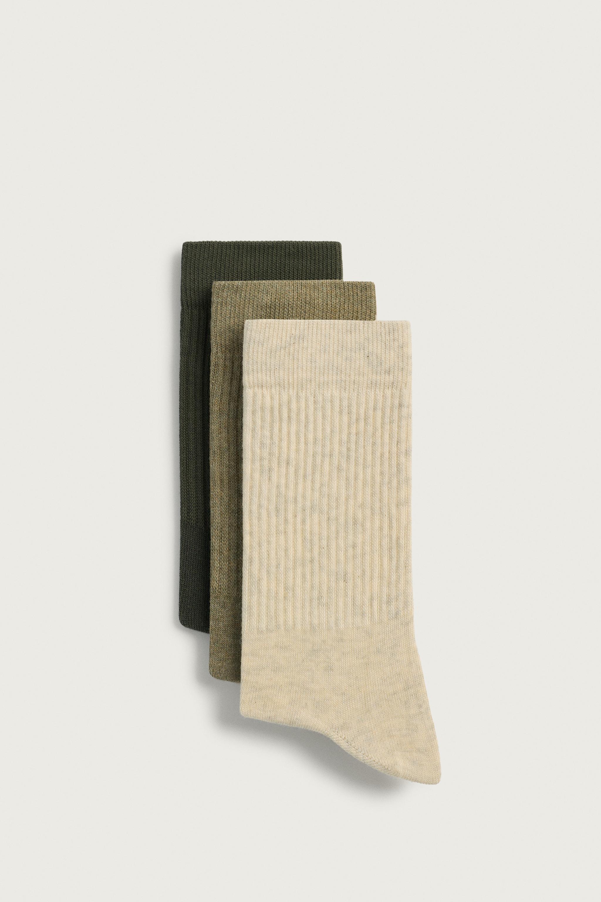RIBBED SOCKS 3-PACK — various