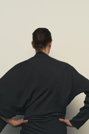 ROBE COURTE ASYMÉTRIQUE - Anthracite foncé de Zara - Image 4