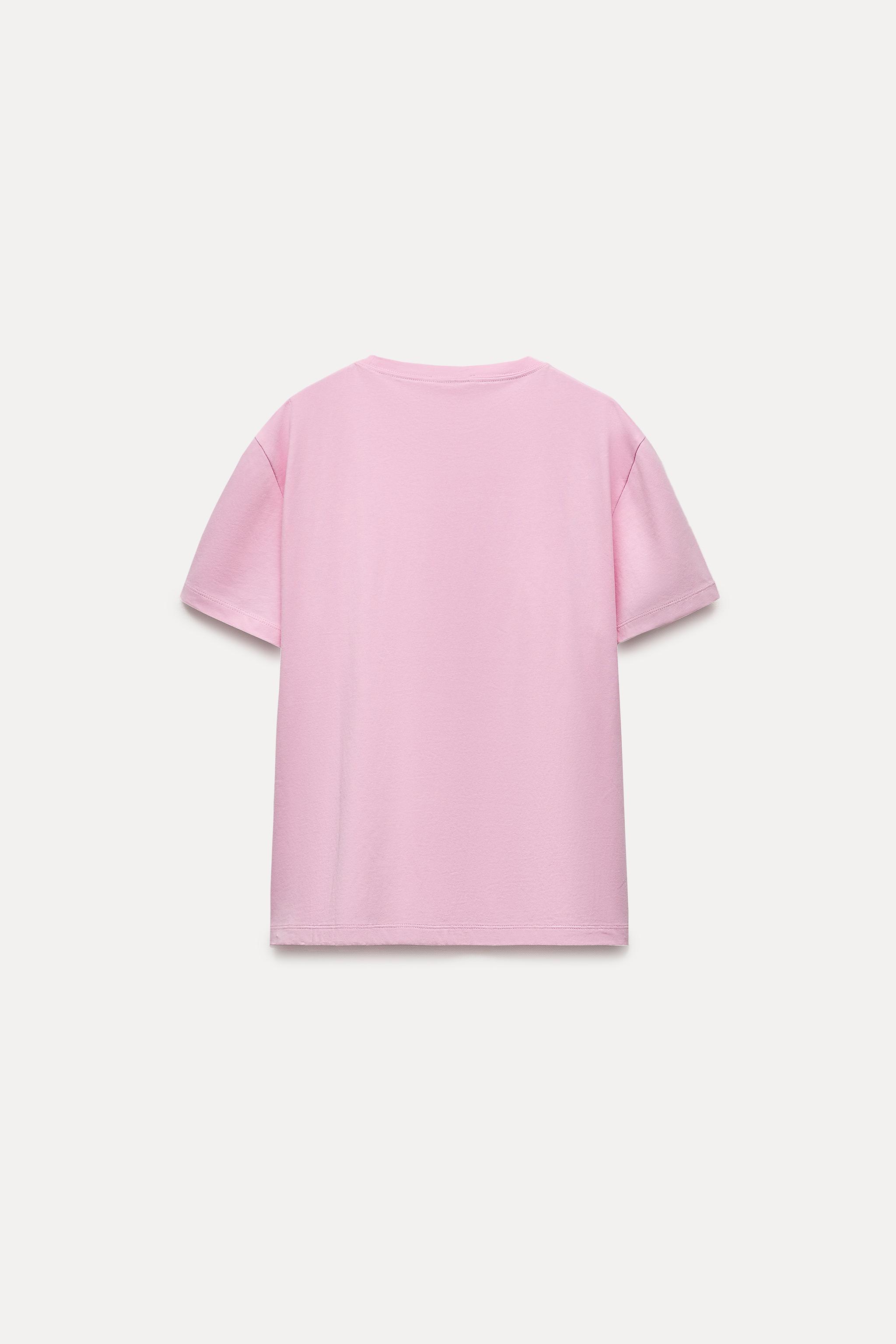 ベーシックコットンＴシャツ - レッドストライプ | ZARA Japan / 日本