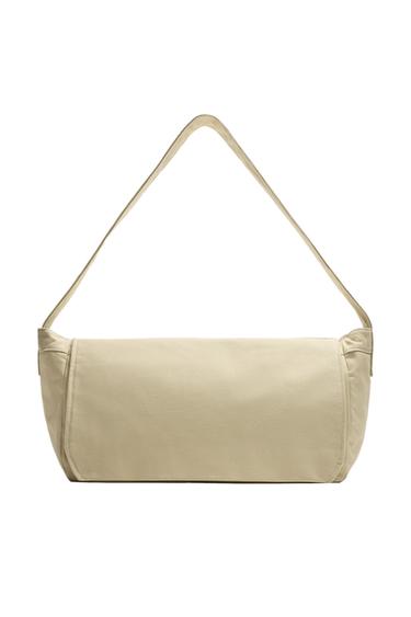 MALA DE OMBRO EM TECIDO - Branco-cru da Zara