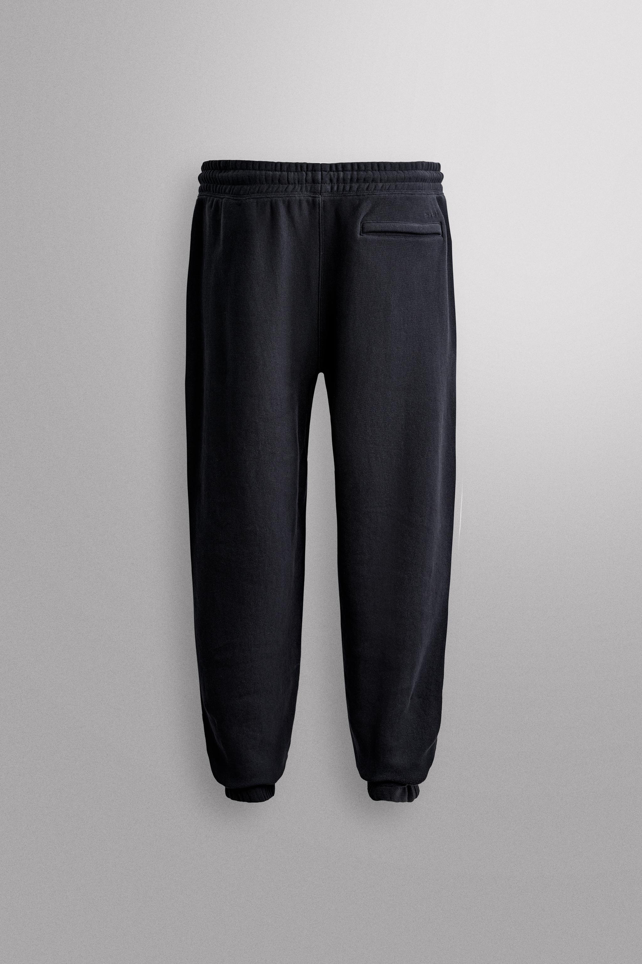 COTTON JOGGER PANTS — Navy blue
