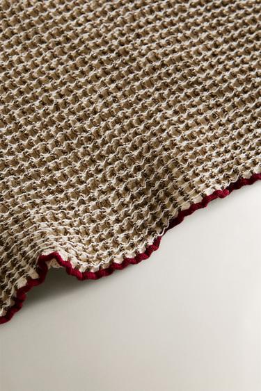 DOUBLE-WEAVE TEA TOWEL - Ecru by Zara - Image 2
