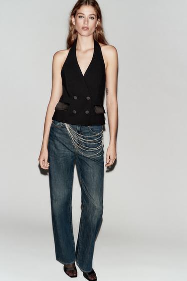 וסט קולר סמוקינג - שחור של Zara