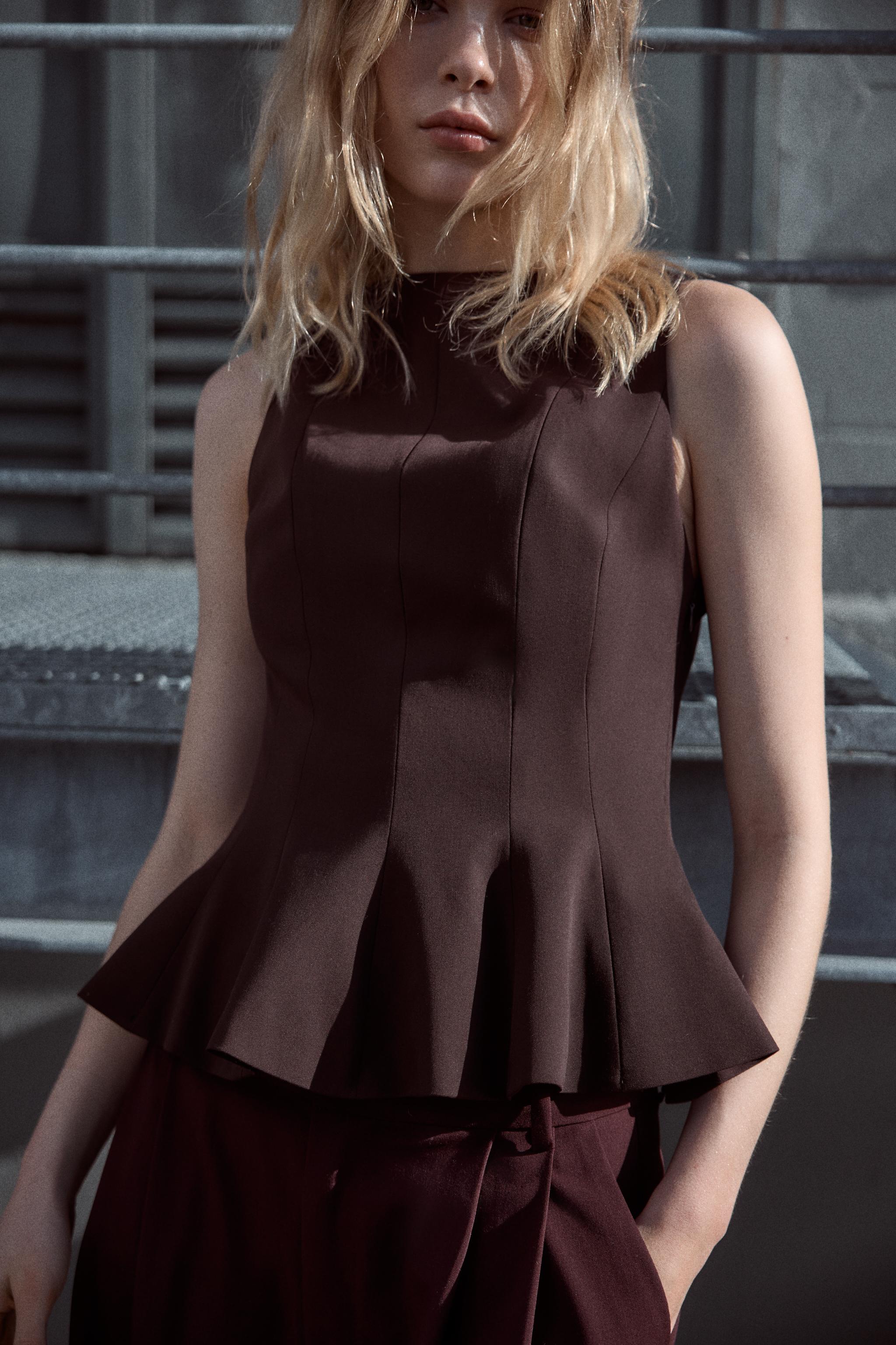 Peplum blouse zara on sale