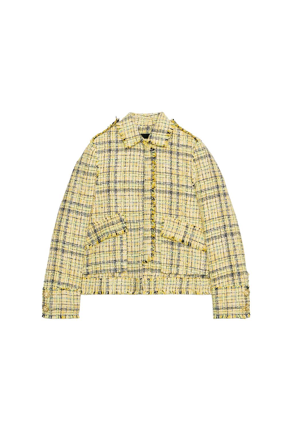 ZW COLLECTION TEXTURED PLAID JACKET