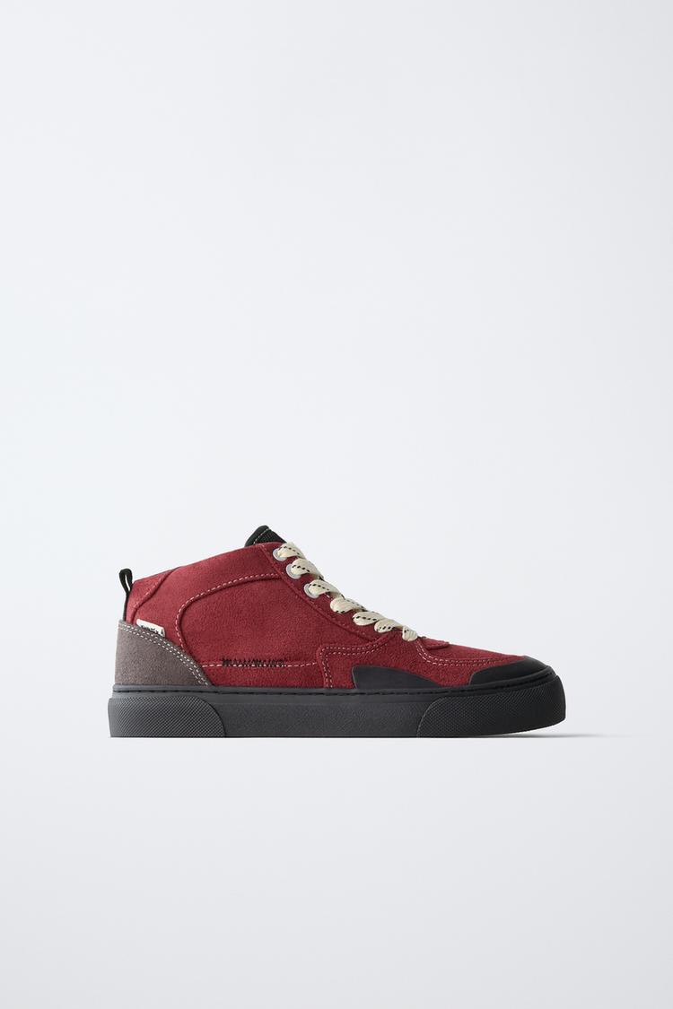 SKATER ATHLETIC BOOTS — Maroon