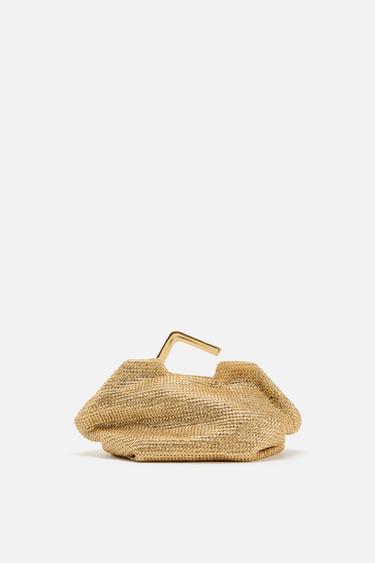 GOLD-TONE METAL HANDLE BAG - Golden by Zara