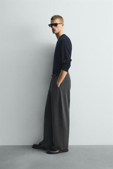 BALLOON FIT TEXTURED TROUSERS - Dark grey by Zara - Image 3