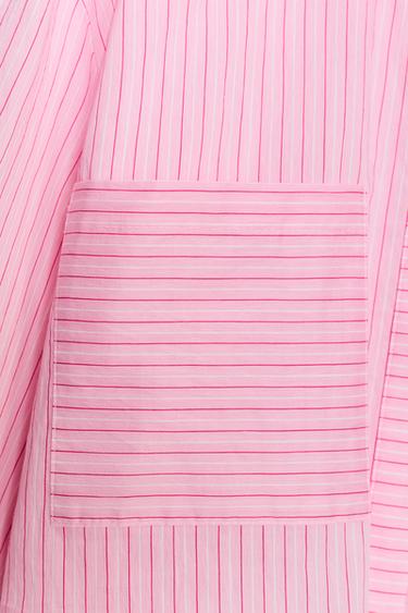 SHORT STRIPED SHIRT - Pink by Zara - Image 7
