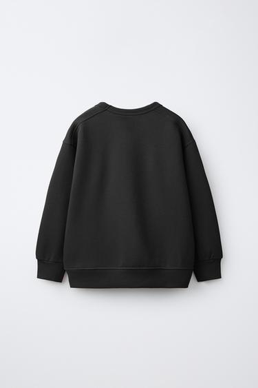 PLAIN SWEATSHIRT — Black 2
