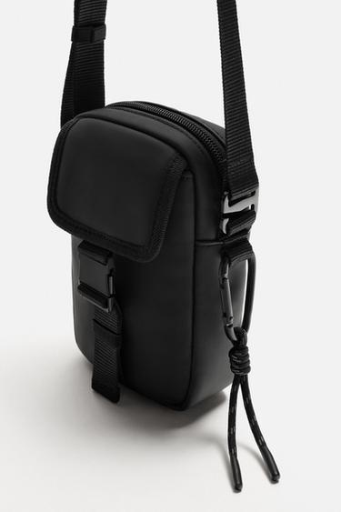 RUBBERISED CROSSBODY BAG - Black by Zara - Image 2