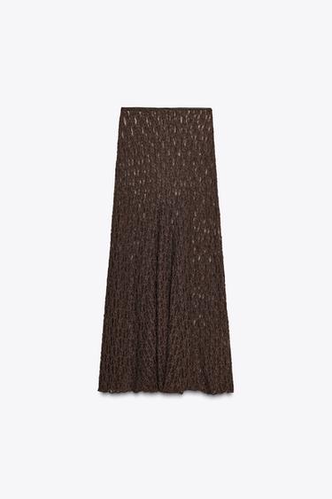 LACE MAXI SKIRT - Brown by Zara - Image 5