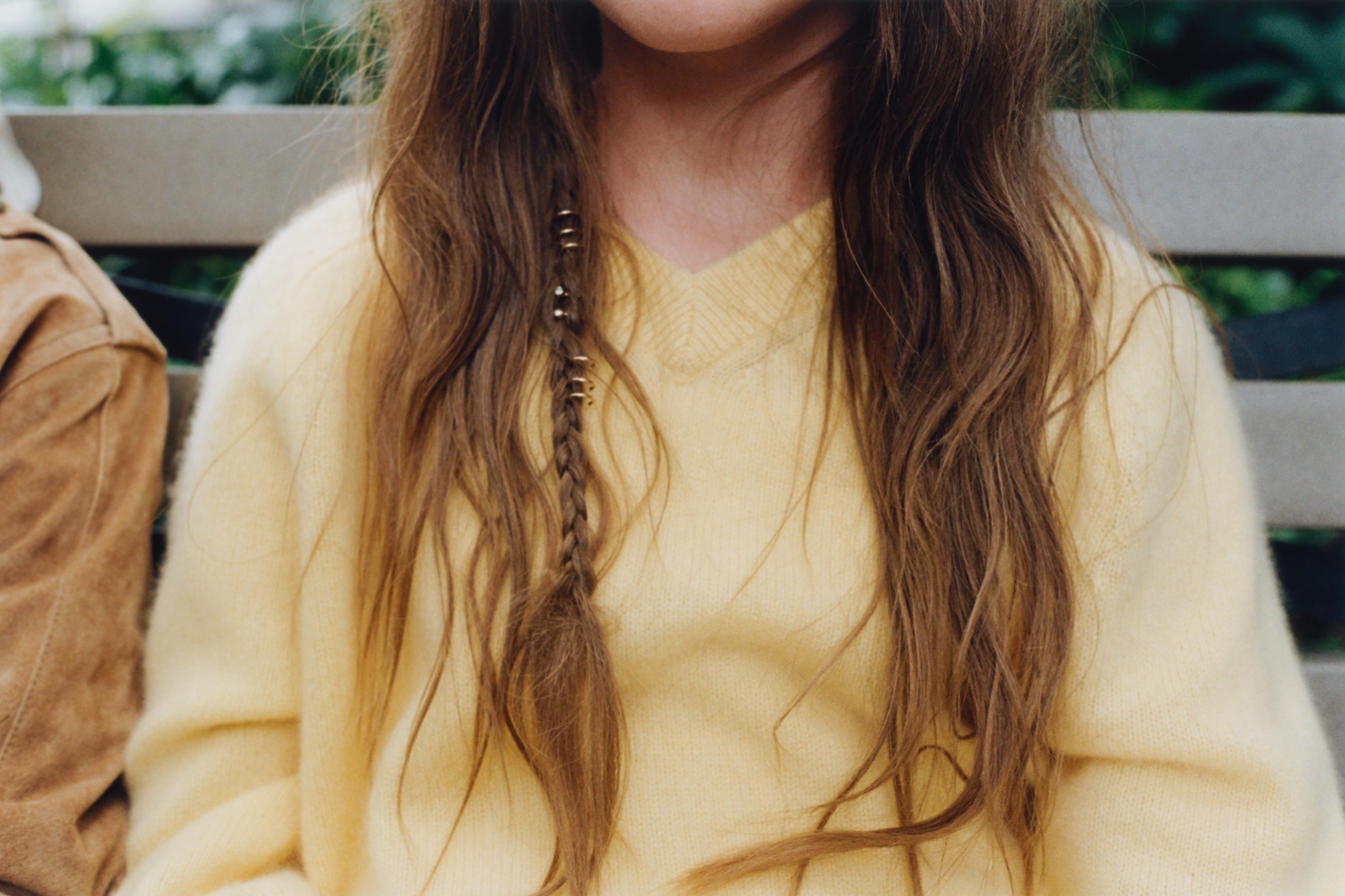 100% CASHMERE KNIT JUMPER — Light yellow