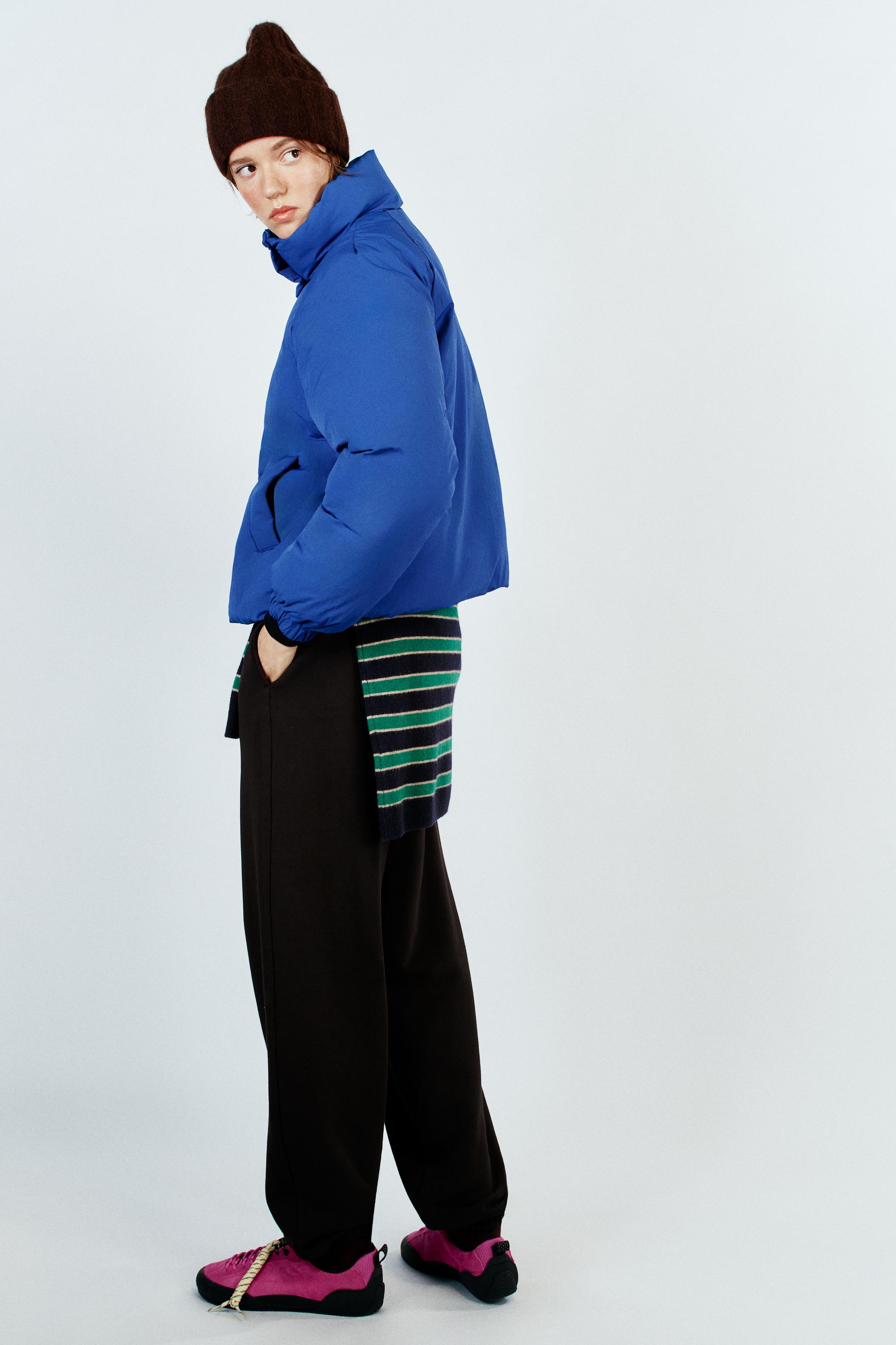 WATER-REPELLENT CHECKED SHORT ANORAK