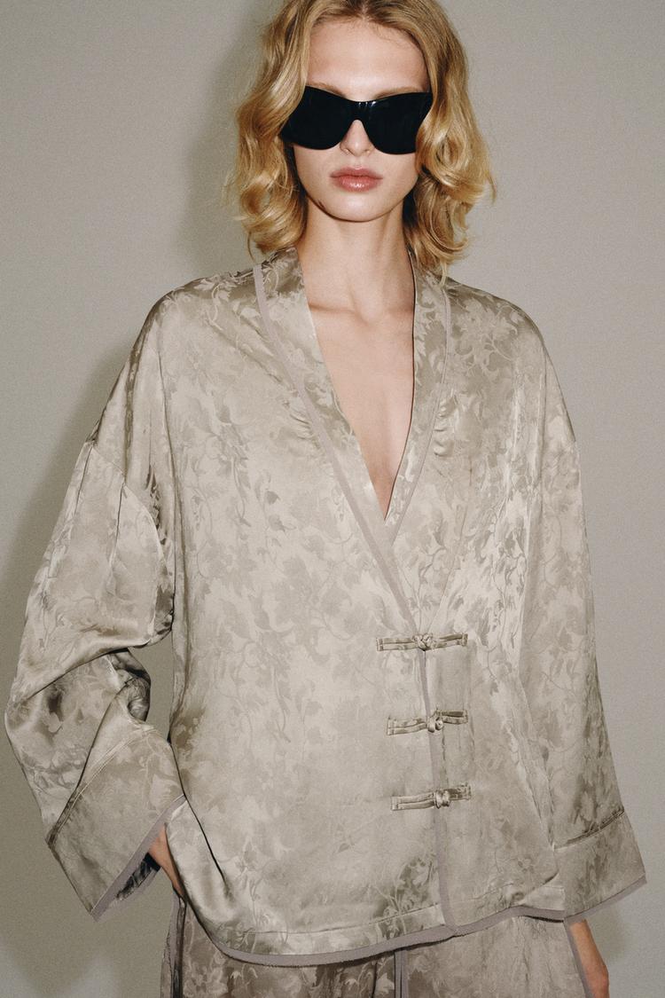 Blazer cruzado de jacquard de la colección ZW 3