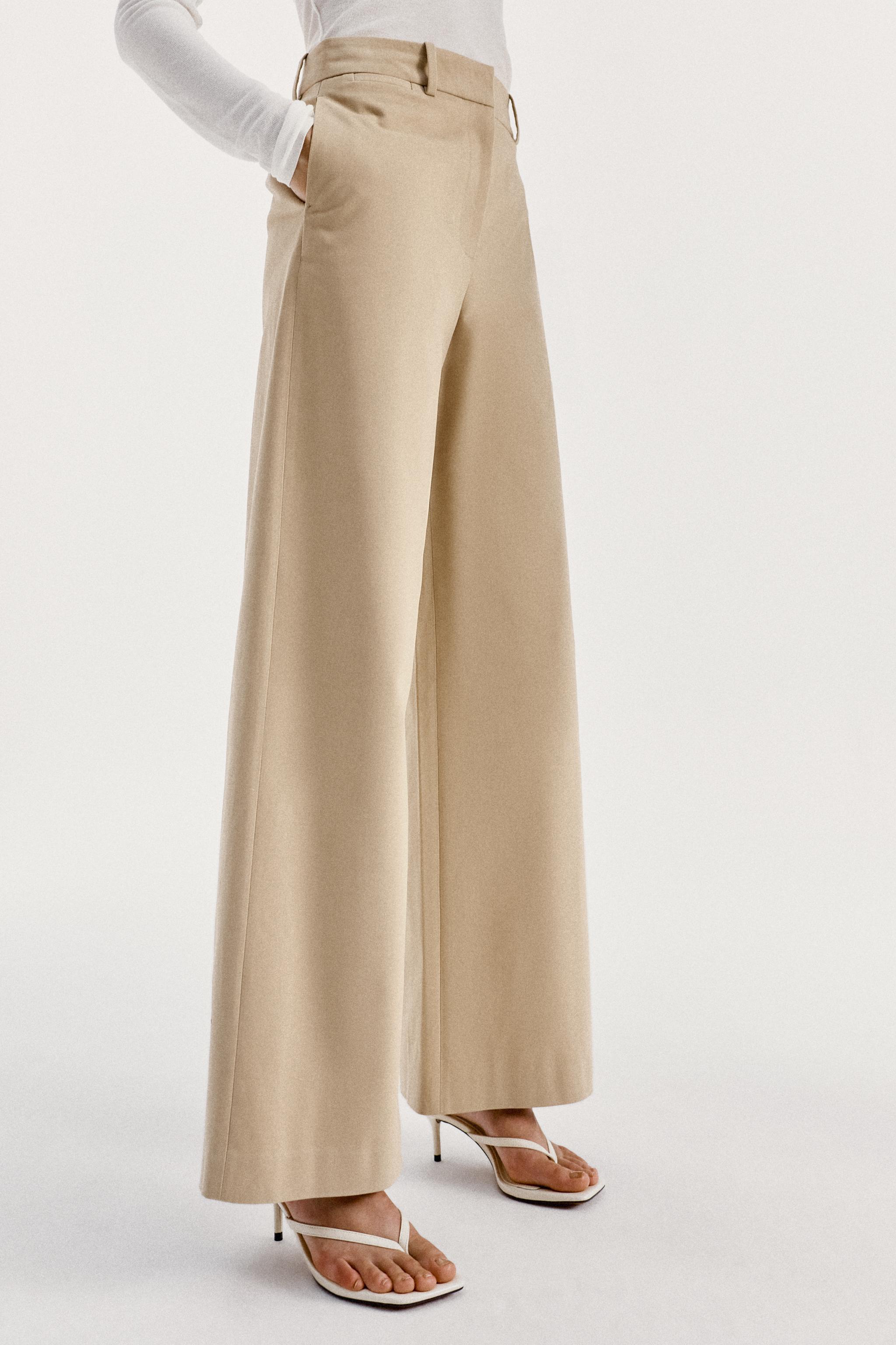 Женские брюки Zara HIGH-RISE WIDE-LEG TROUSERS — фото 6