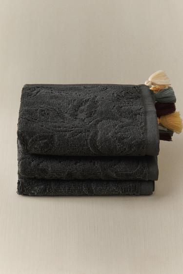 ΣΕΤ ΠΕΤΣΕΤΕΣ ΧΕΡΙΩΝ ΜΕ ΦΟΥΝΤΙΤΣΕΣ (ΣΕΤ ΤΩΝ 3) - Πράσινο σταχτί του Zara