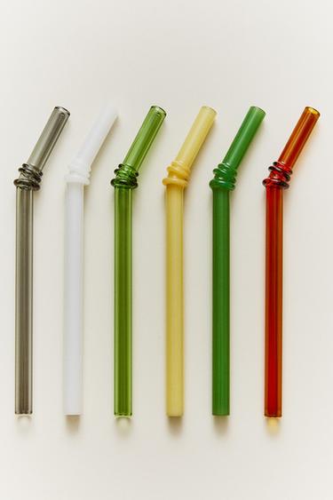 PACK PAJITAS VIDRIO COLORES (PACK 6) - Verde de Zara