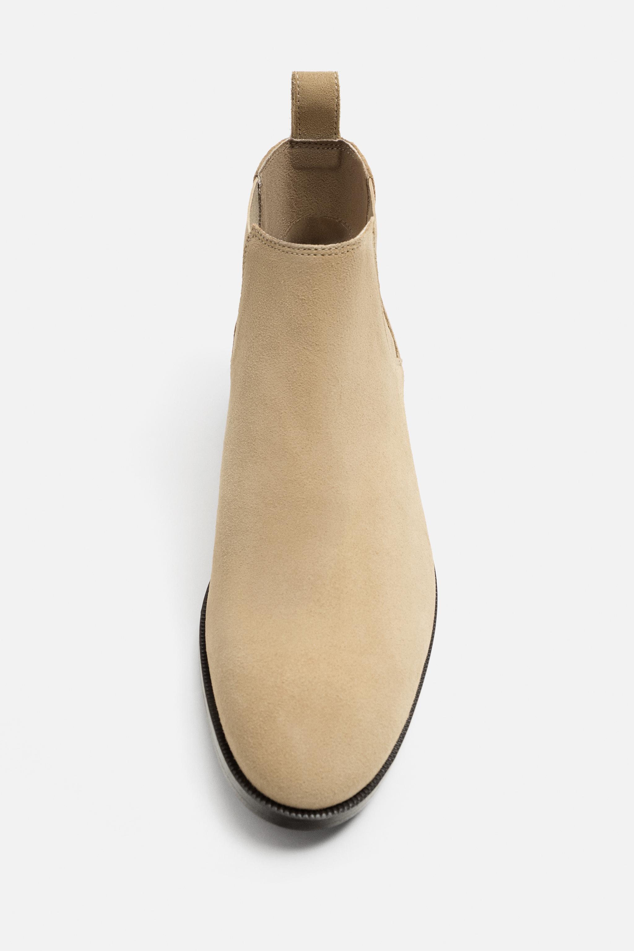 レザーチェルシーブーツ - サンドブラウン | ZARA Japan / 日本