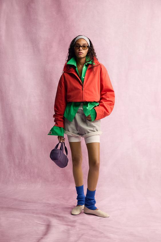 Zara Fruit of the Loom™ 高領外套 - 紅色 - 圖片 0