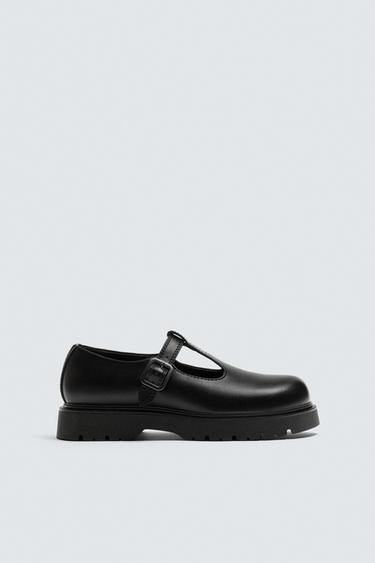 Zara BUCKLE PLATFORM SHOES - Black