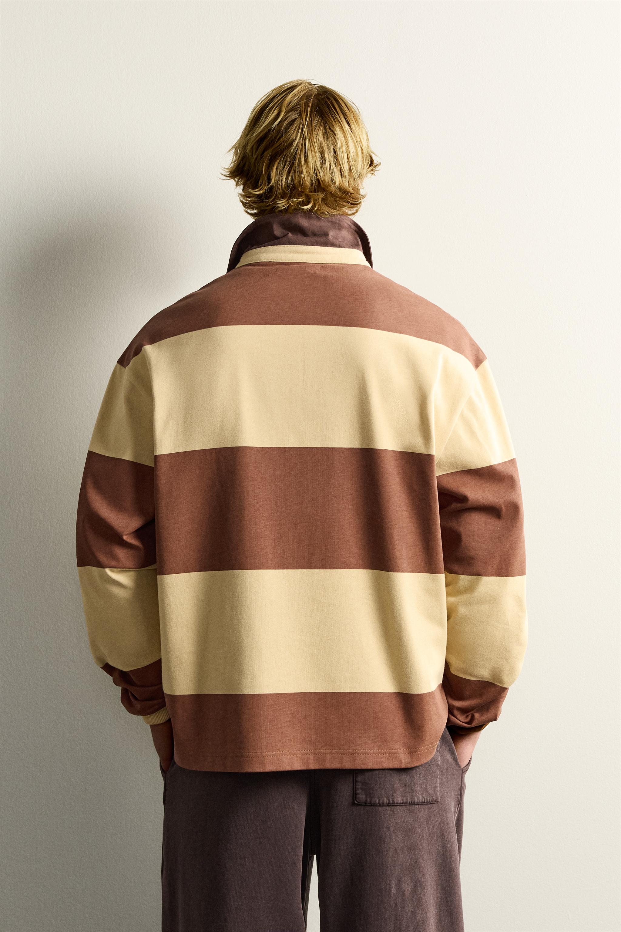 STRIPED NUMBER PATCH POLO