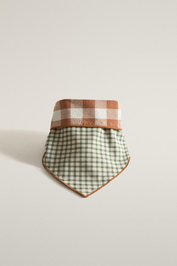 REVERSIBLE CHECK PET BANDANA - البرتقالي الخاص بـ Zara - صورة 0