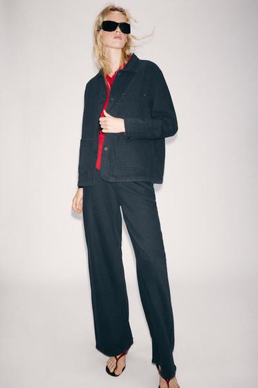 CHAQUETA OVERSIZE ZW COLLECTION - Marino de Zara - Imagen 0