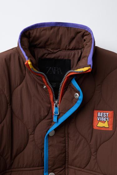 JACKET WITH CONTRAST DETAILS - Brown by Zara - Image 5
