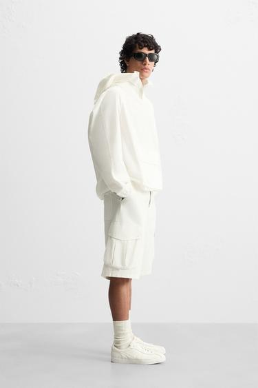 HOODED OVERSHIRT - Ecru by Zara - Image 3
