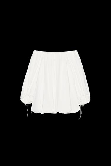 VESTIDO VOLUMEN ZW COLLECTION - Blanco roto de Zara - Imagen 0