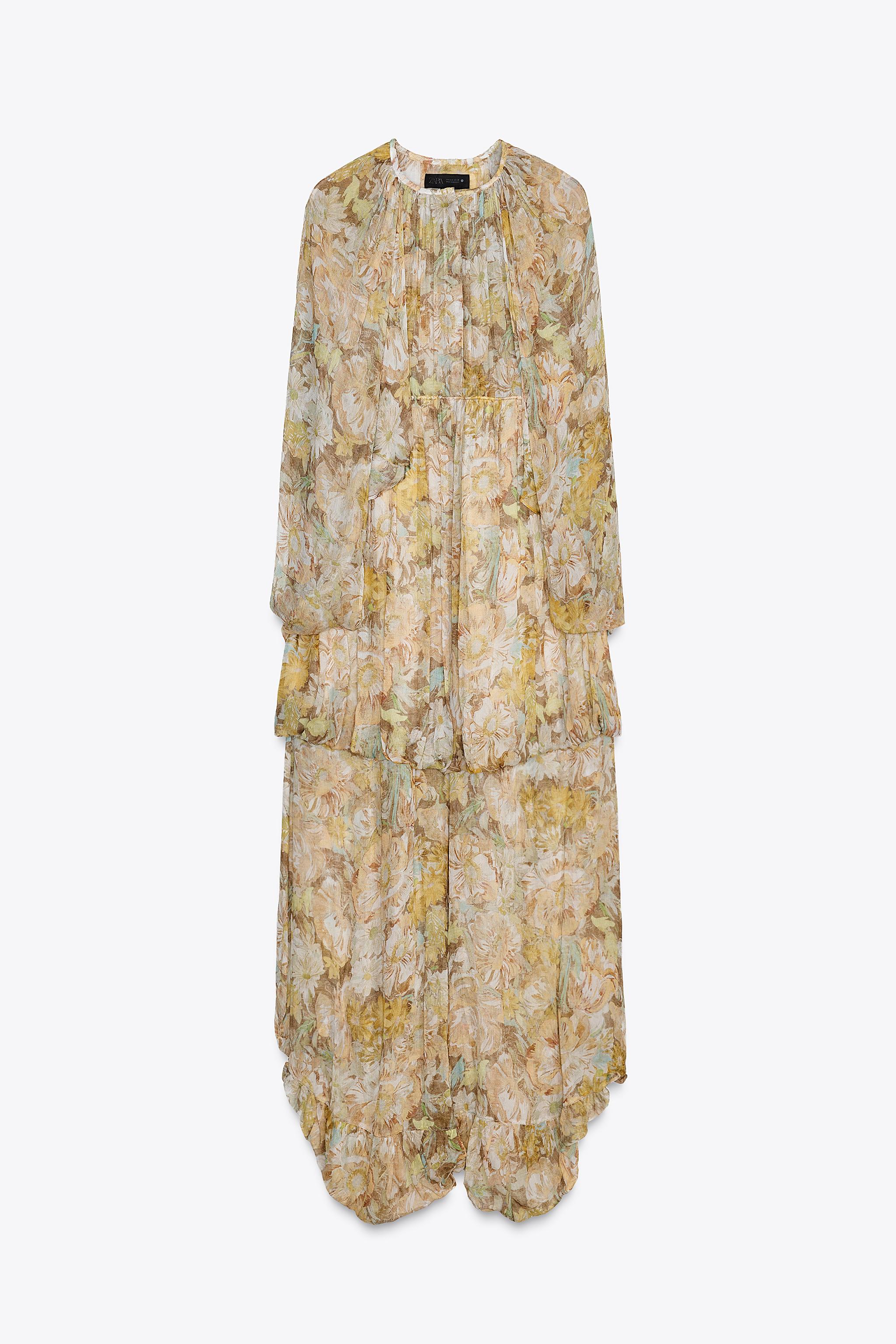 オープニング 大放出セール LONG PRINTED States United ZARA | COLLECTION ZW DRESS ベビー用寝具・ベッド