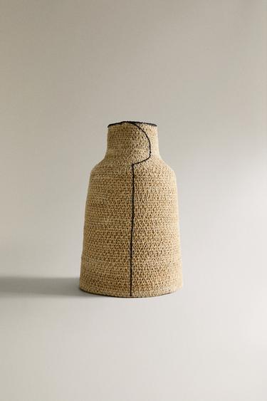 VASE BAS ALGUES LIGNE - Écru / Noir de Zara - Image 0